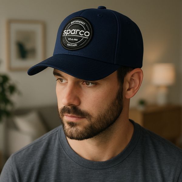 Sparco Vintage Navy Cap - Stylish & Comfortable Headwear - Image 3