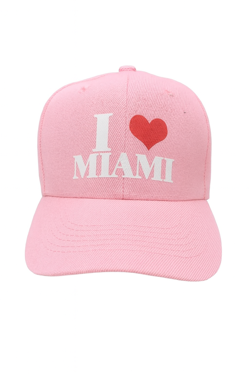 I Love Miami Pink Baseball Cap - Trendy Souvenir Hat - Image 1