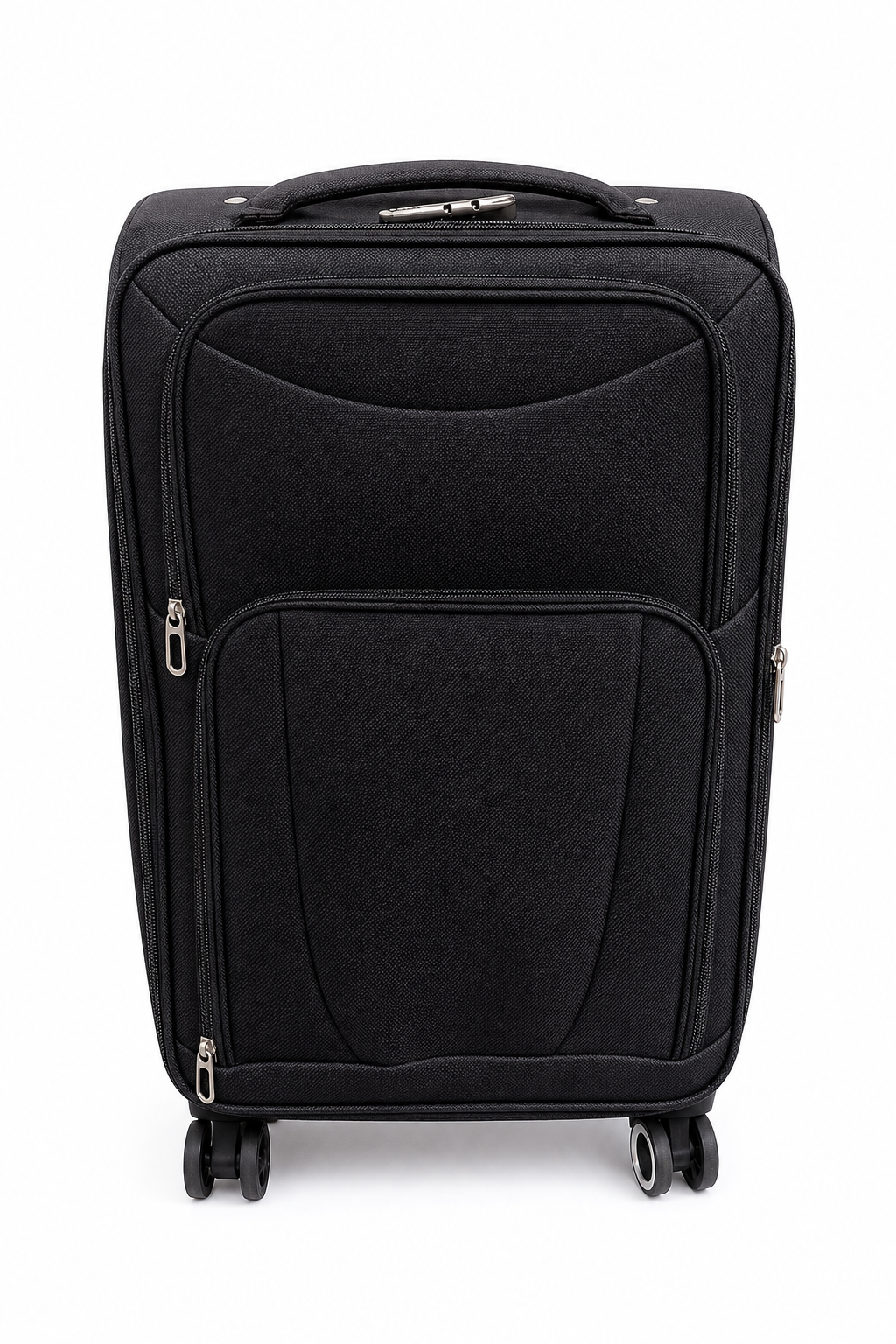 Durable Budget-Friendly Checked Suitcase with 4-Wheel Spinner Mobility - Image 1