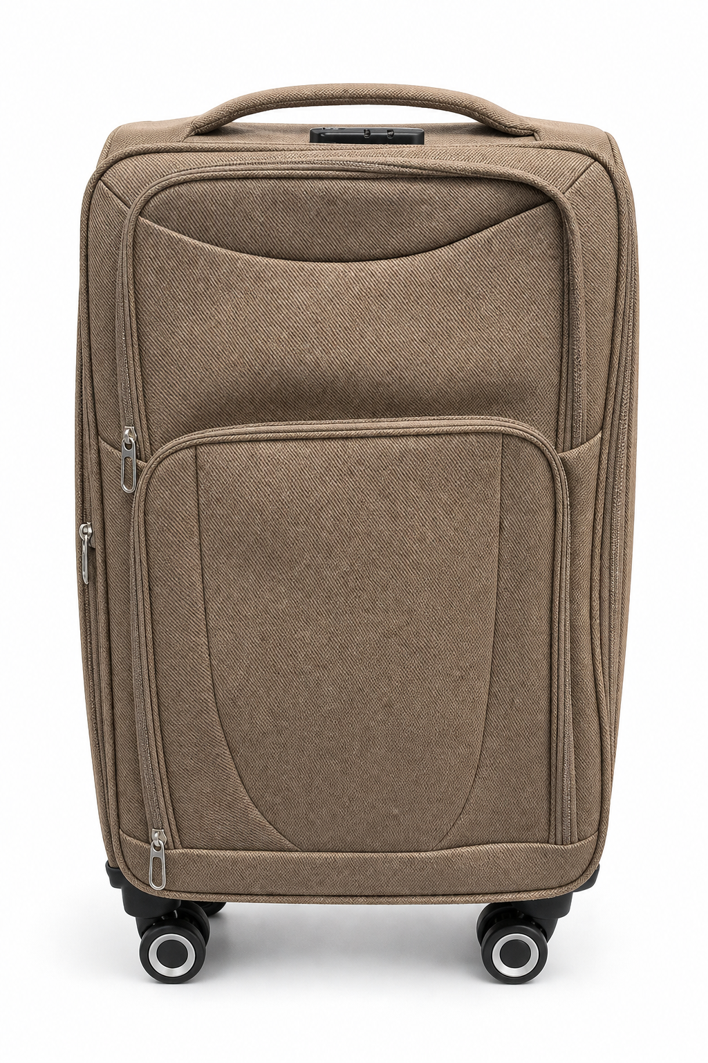 Durable Budget-Friendly Checked Suitcase with 4-Wheel Spinner Mobility - Image 5
