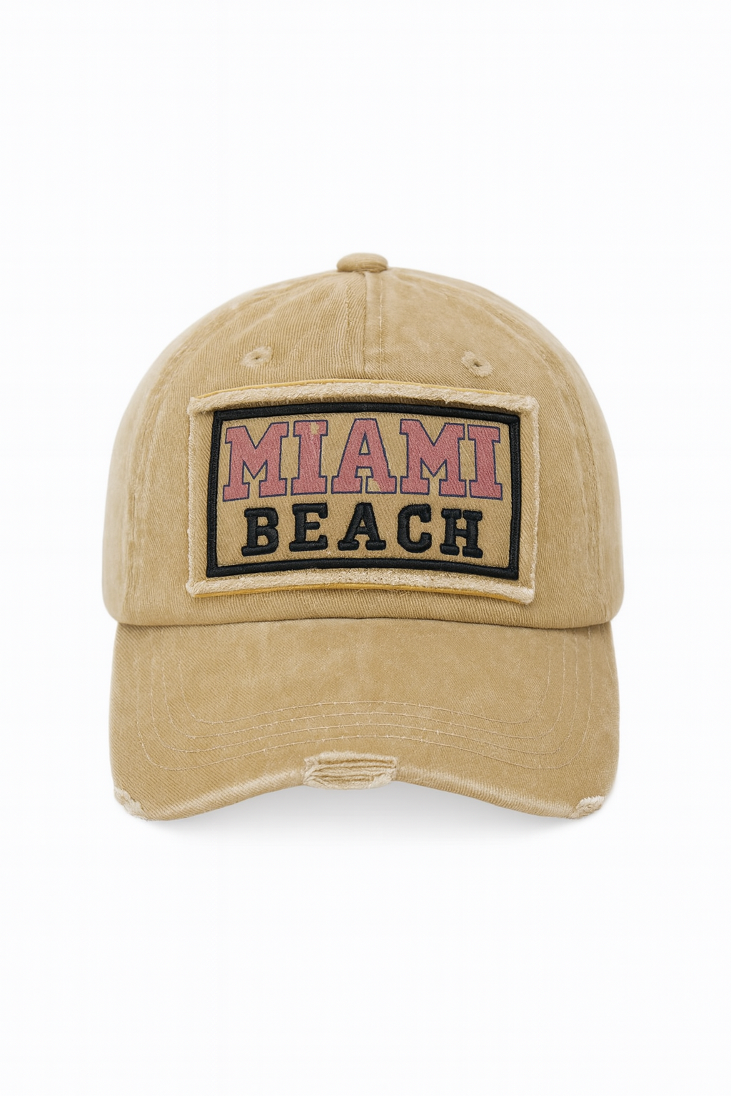 Miami Beach Vintage Style Cap - Trendy & Comfortable Headwear - Image 1