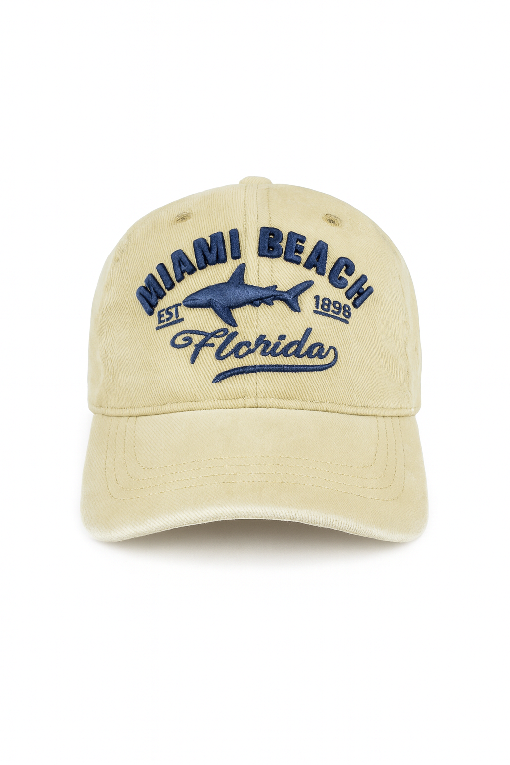 Miami Beach Embroidered Baseball Cap - Stylish Sun Protection - Image 1