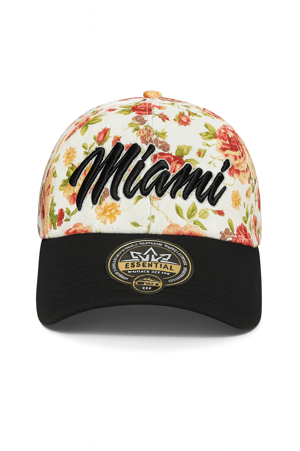 Floral Miami Baseball Cap - Stylish Summer Accessory - Image 1