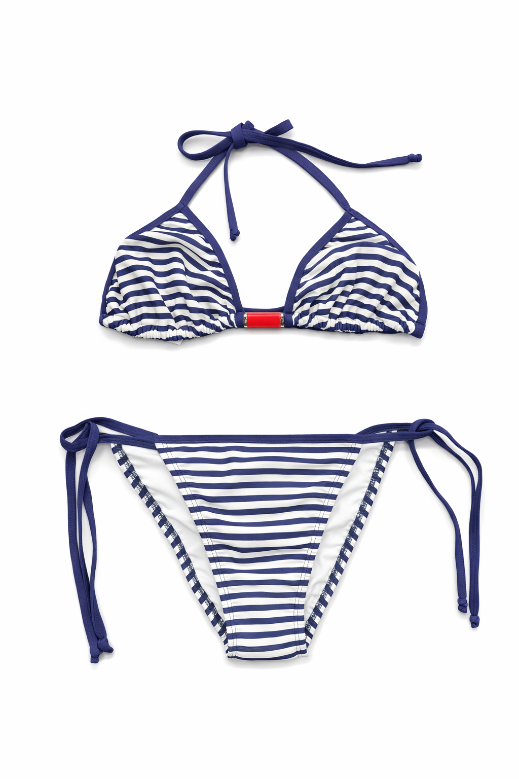 Nautical Striped Classic Bikini Set - Timeless Swimwear - Image 1