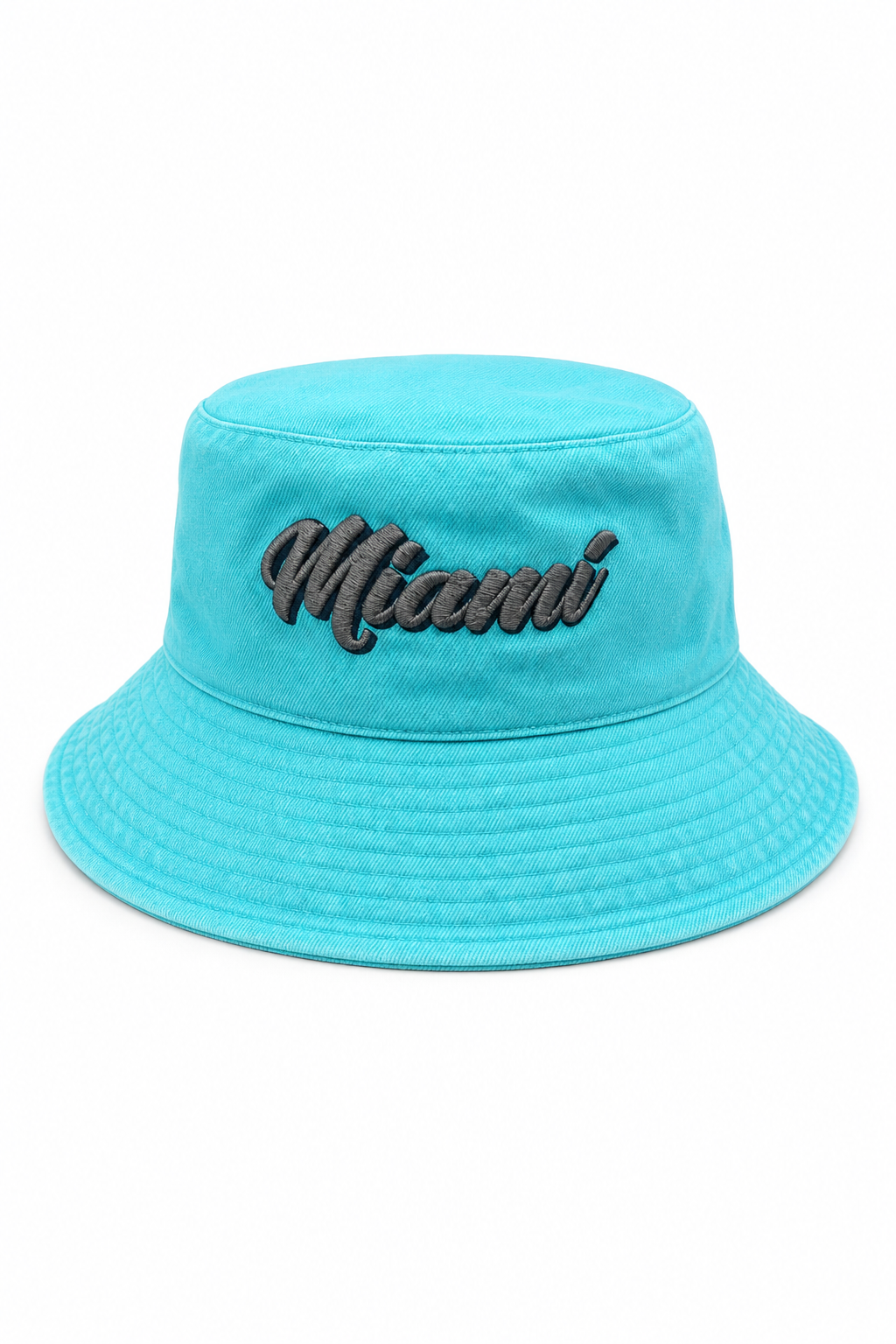Miami Embroidered Casual Bucket Hat for Tourists - Image 1