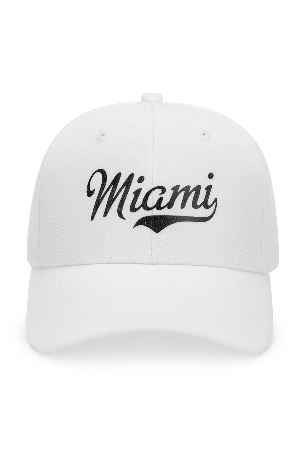 Stylish White Miami Baseball Cap - Trendy & Comfortable - Image 1