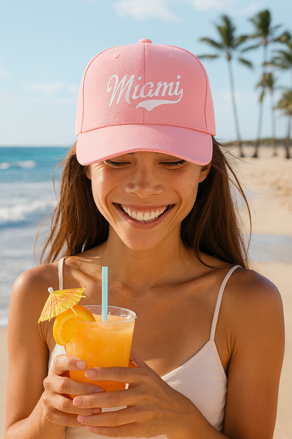 Miami Pink Snapback Cap - Trendy and Stylish Summer Accessory - Image 2