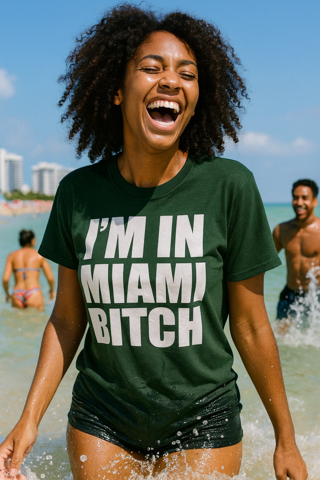 Bold Statement Wear I'm In Miami Bitch Graphic T-Shirt - Bold & Comfortable - Image 3