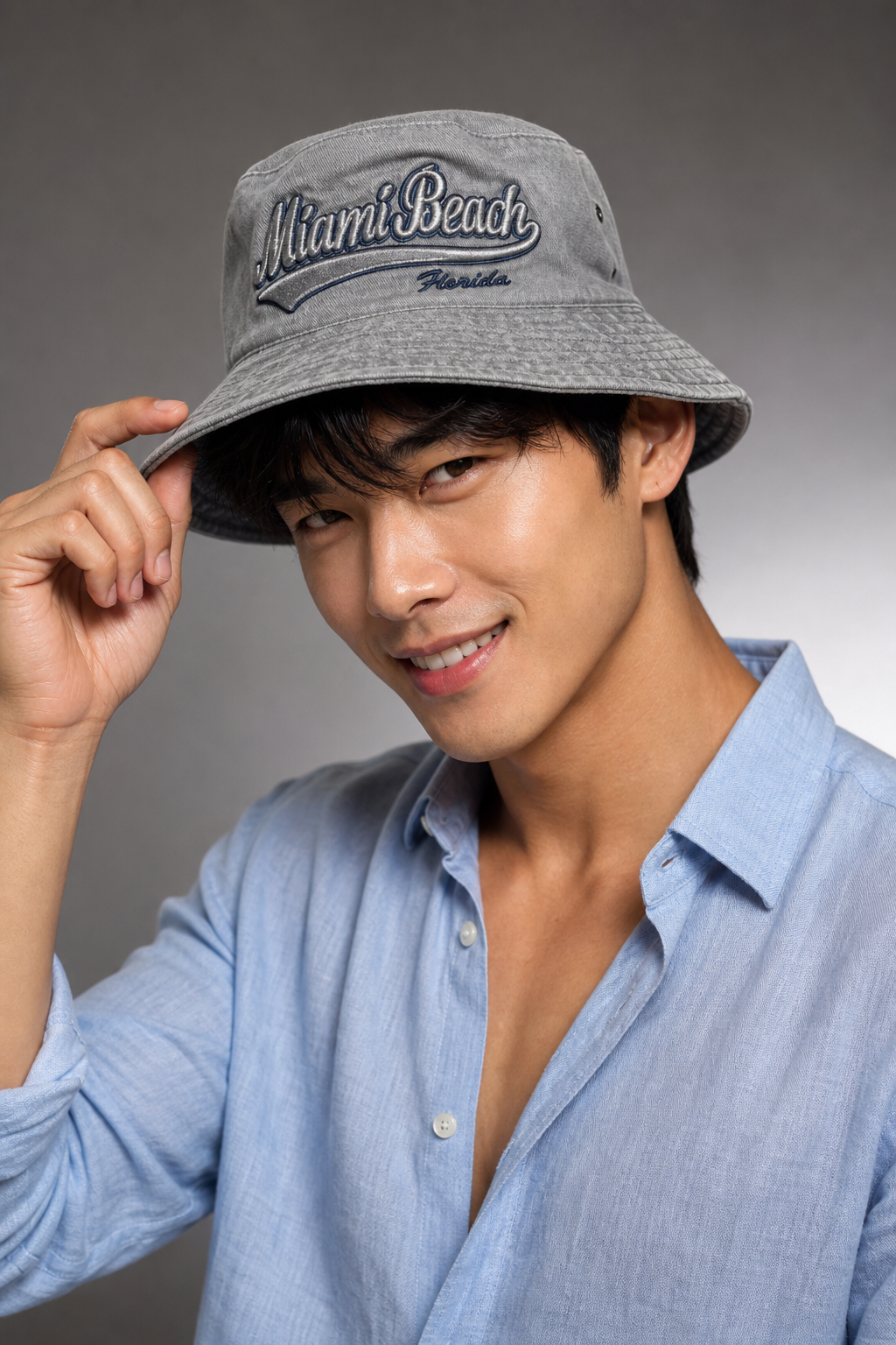 Casual Miami Beach Embroidered Bucket Hat - Perfect Tourist Souvenir - Image 3