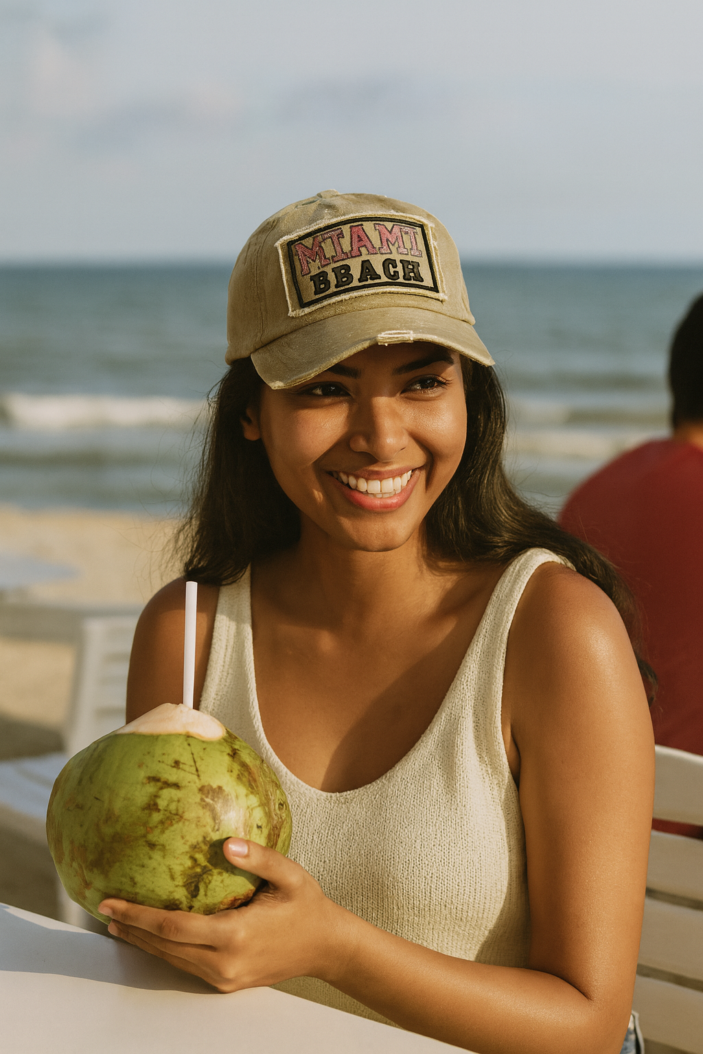 Miami Beach Vintage Style Cap - Trendy & Comfortable Headwear - Image 2