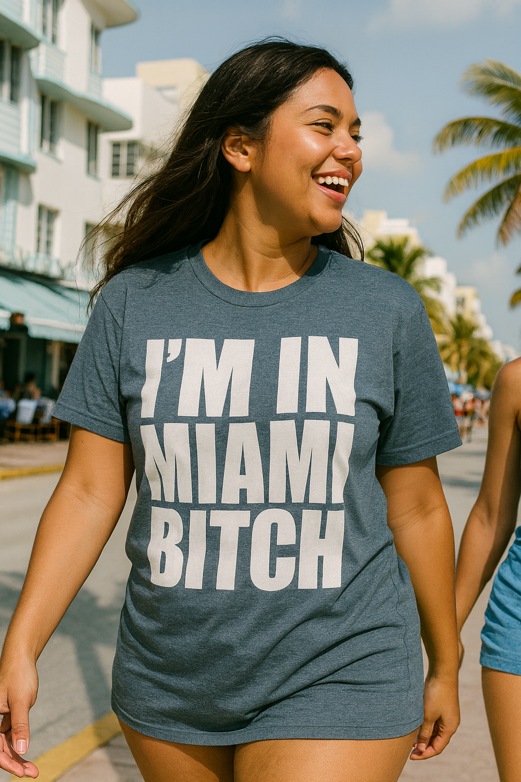 I'm in Miami Bitch Graphic T-Shirt - Casual Summer Wear - Image 3
