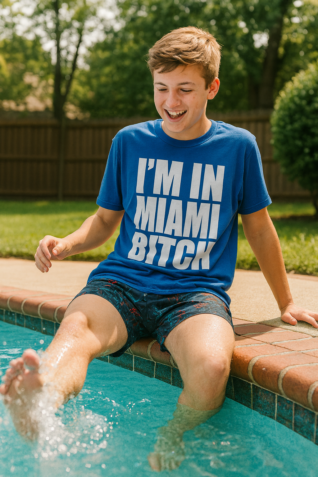 I'm in Miami Graphic Crop Top - Bold Statement Tee - Image 2