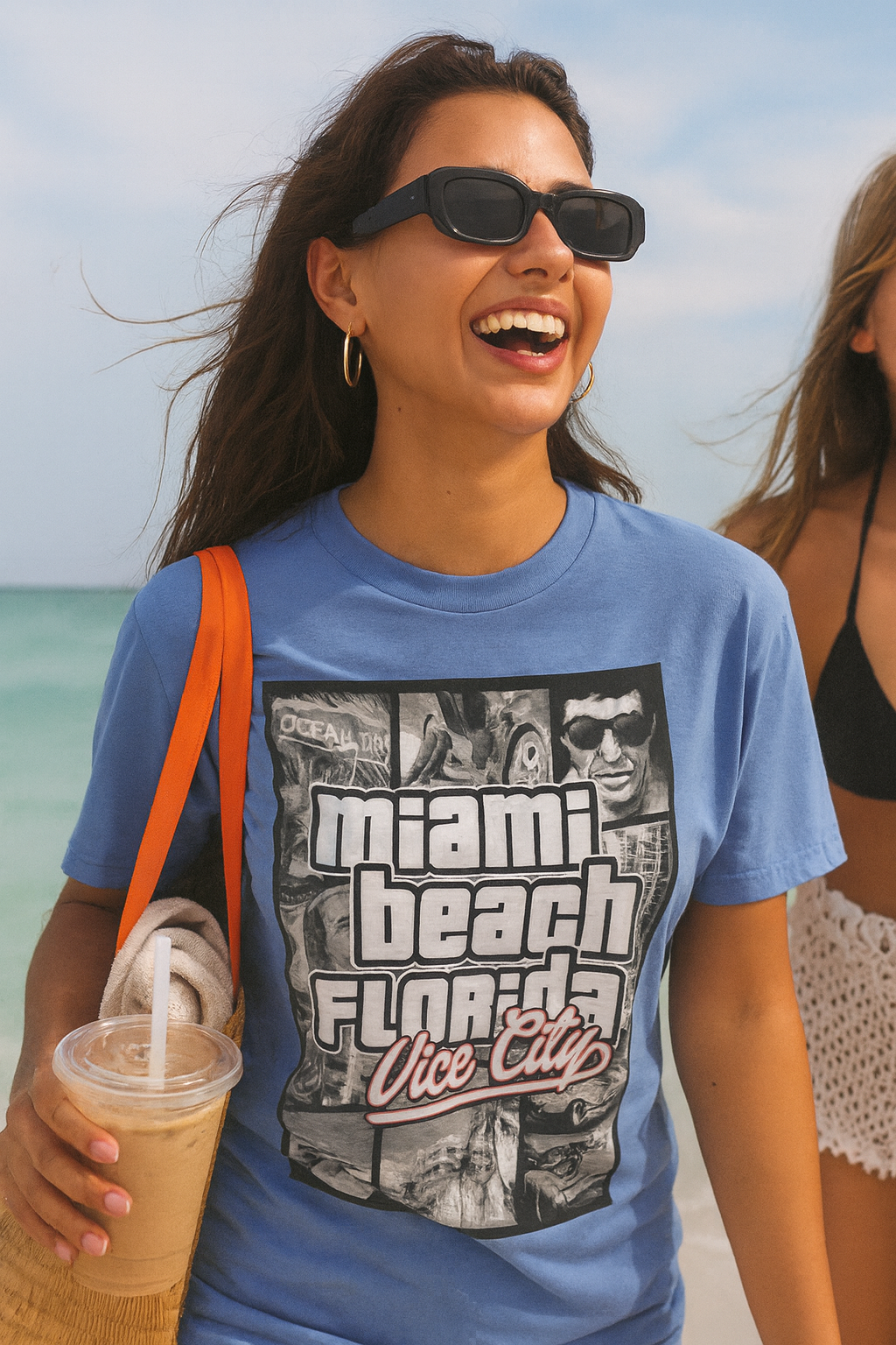 Miami Beach Florida - Vice City Graphic T-Shirt - Image 5