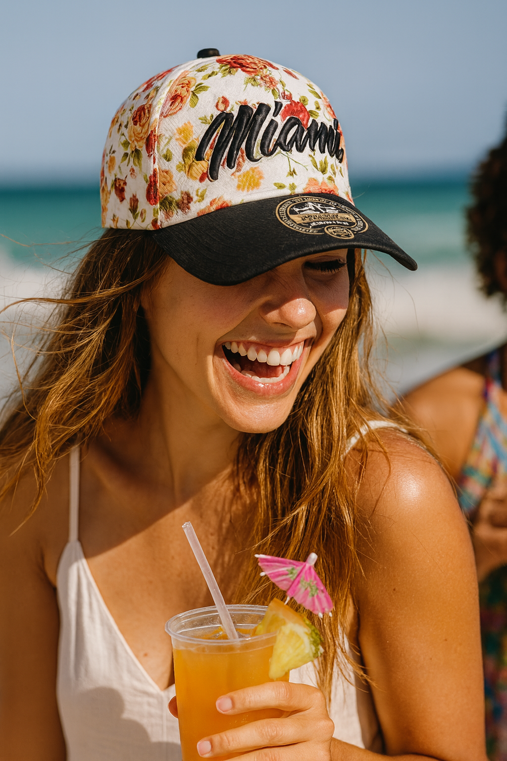 Floral Miami Baseball Cap - Stylish Summer Accessory - Image 3