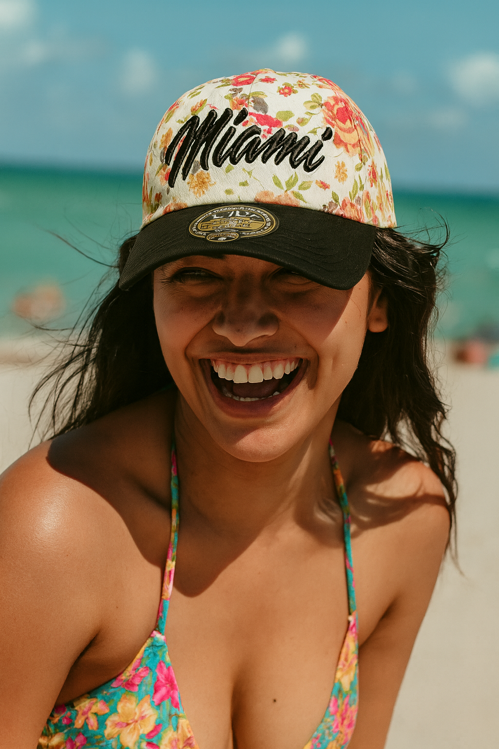 Floral Miami Baseball Cap - Stylish Summer Accessory - Image 4