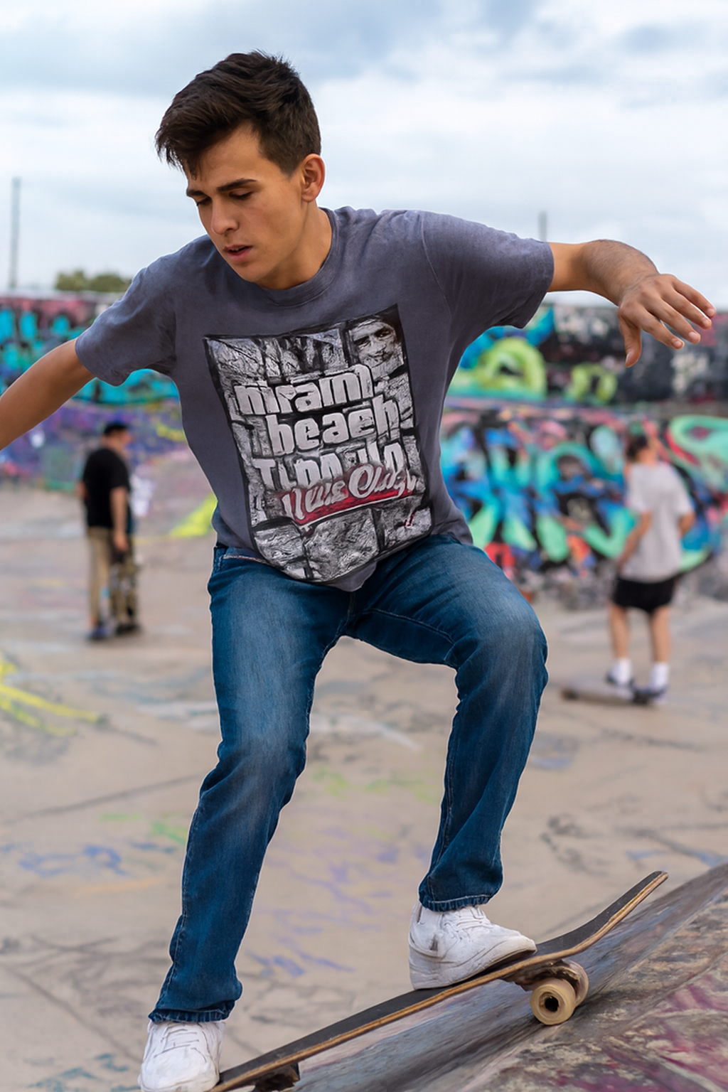 Miami Beach Florida Vice City - Graphic T-Shirt - Image 3