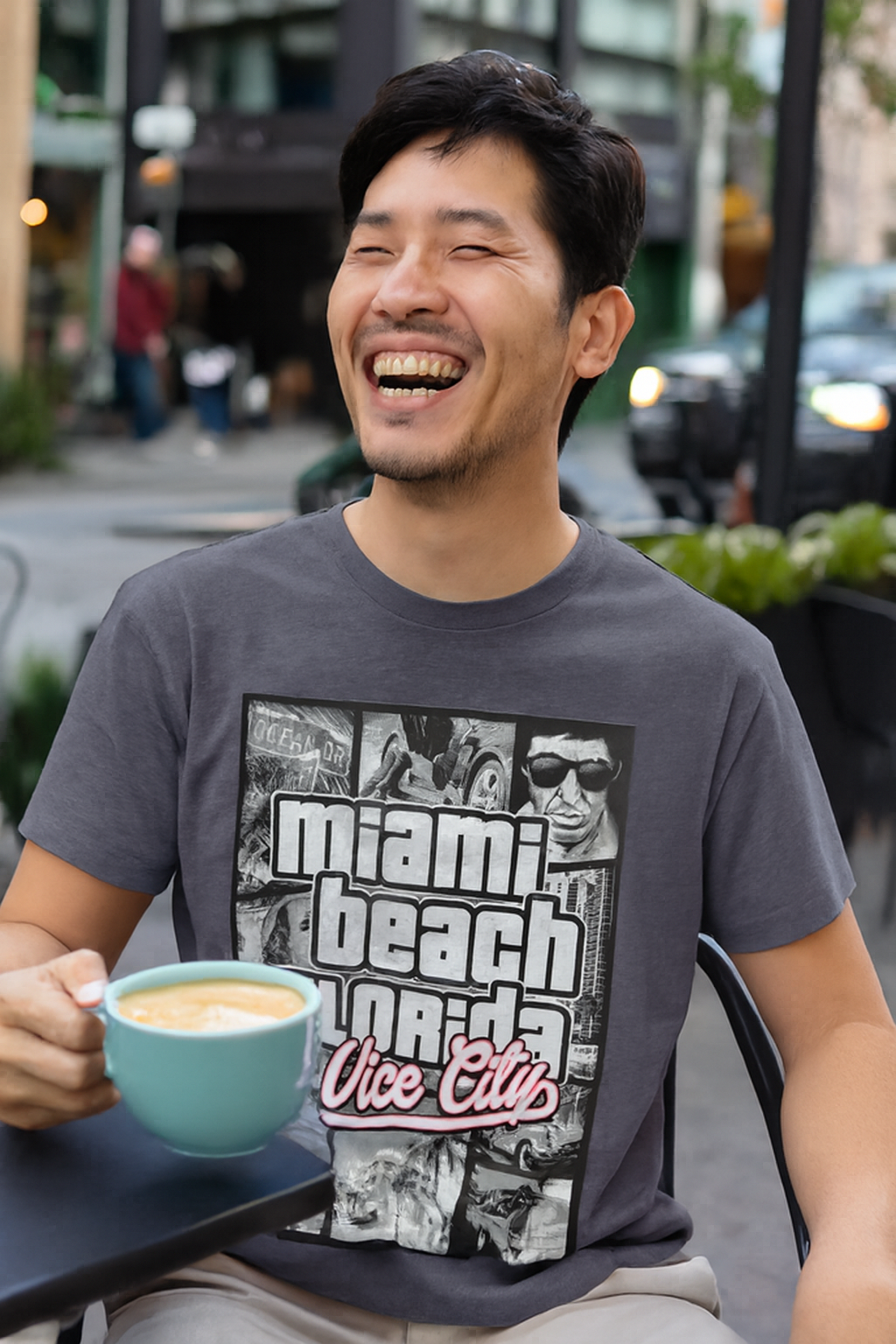 Miami Beach Florida Vice City - Graphic T-Shirt - Image 4