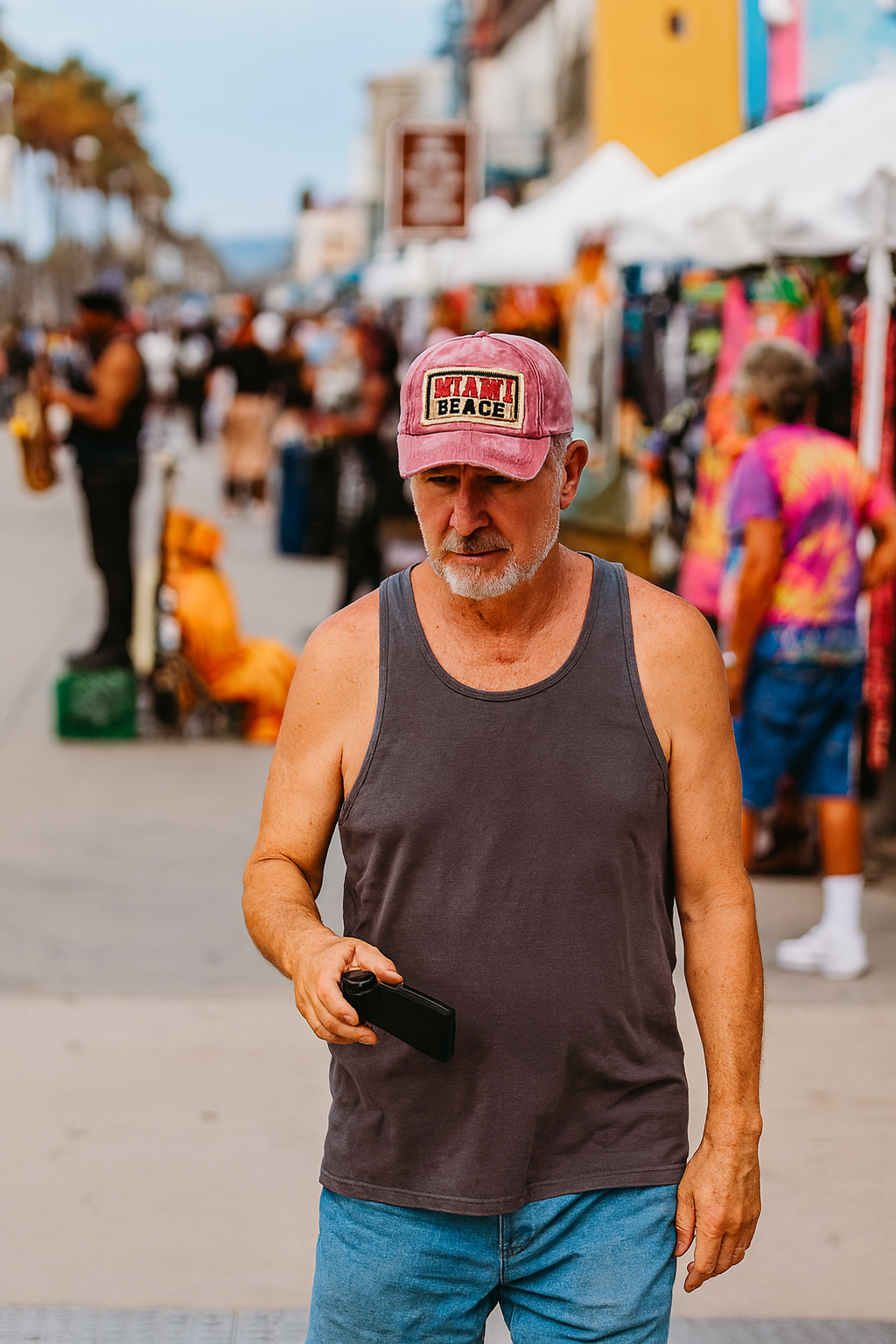 Miami Beach Vintage Style Cap - Adjustable, Trendy, Comfortable - Image 3