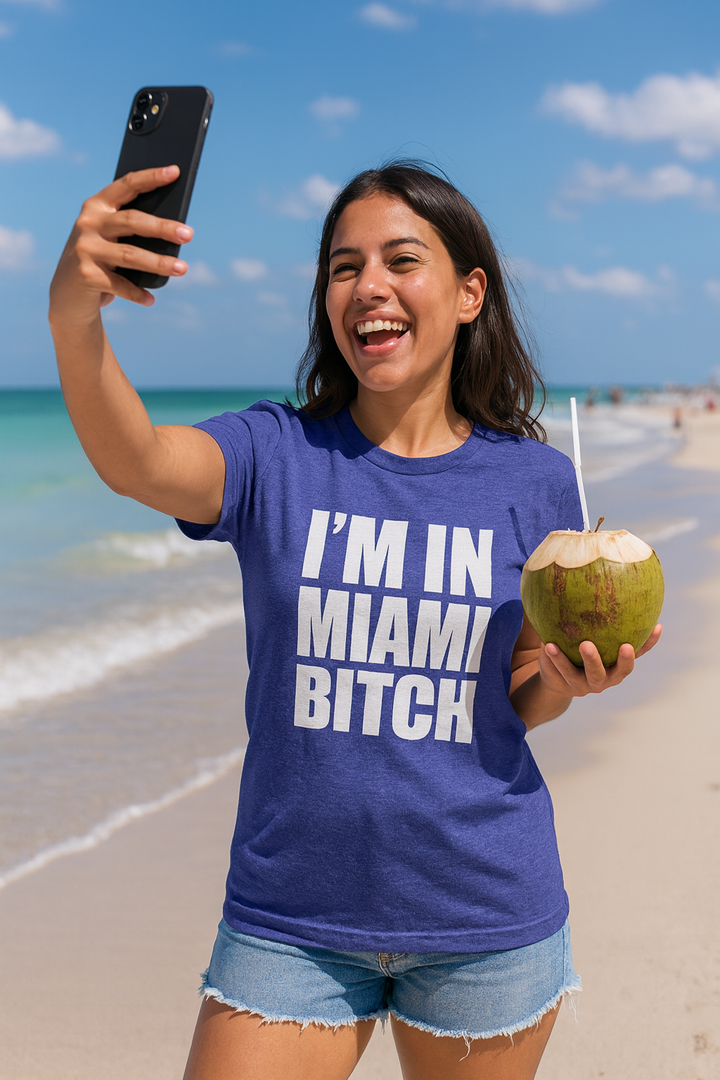 Miami Lifestyle - I'm in Miami Bitch Graphic T-Shirt - Image 3
