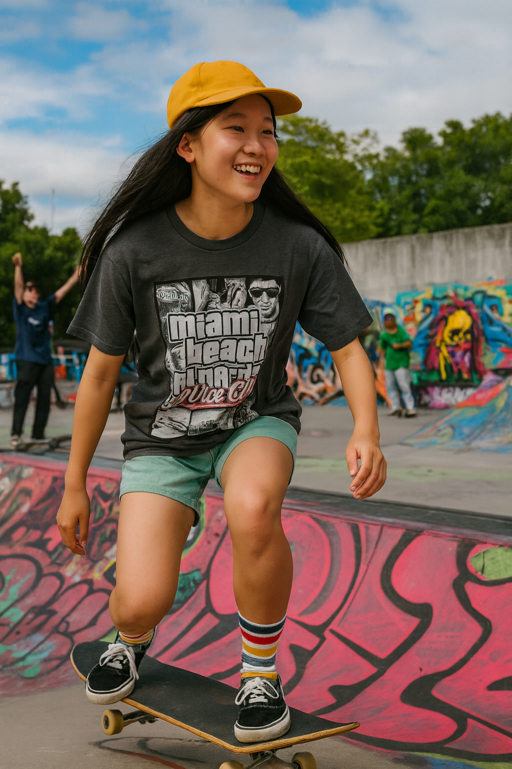 Miami Beach Florida Vice City Graphic Tee - Bold and Stylish - Image 3