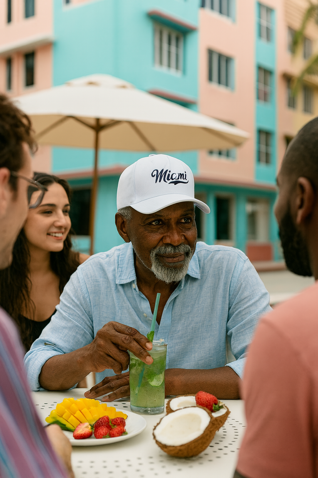 Stylish White Miami Baseball Cap - Trendy & Comfortable - Image 3