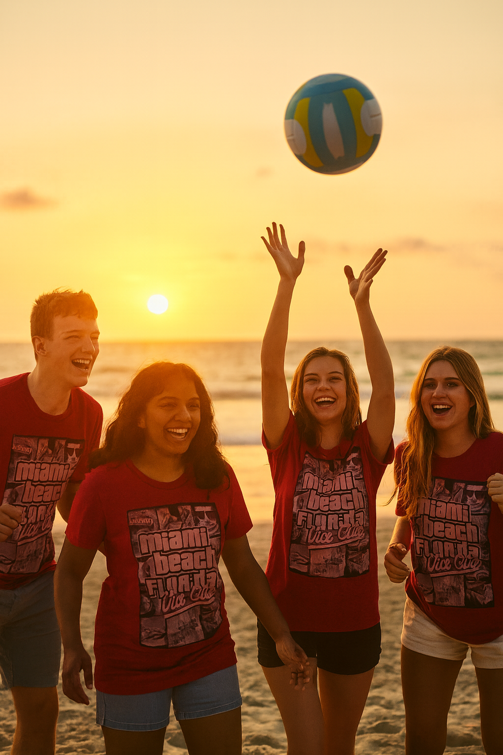 Miami Beach Florida Vice City - Trendy Retro T-Shirt - Image 3