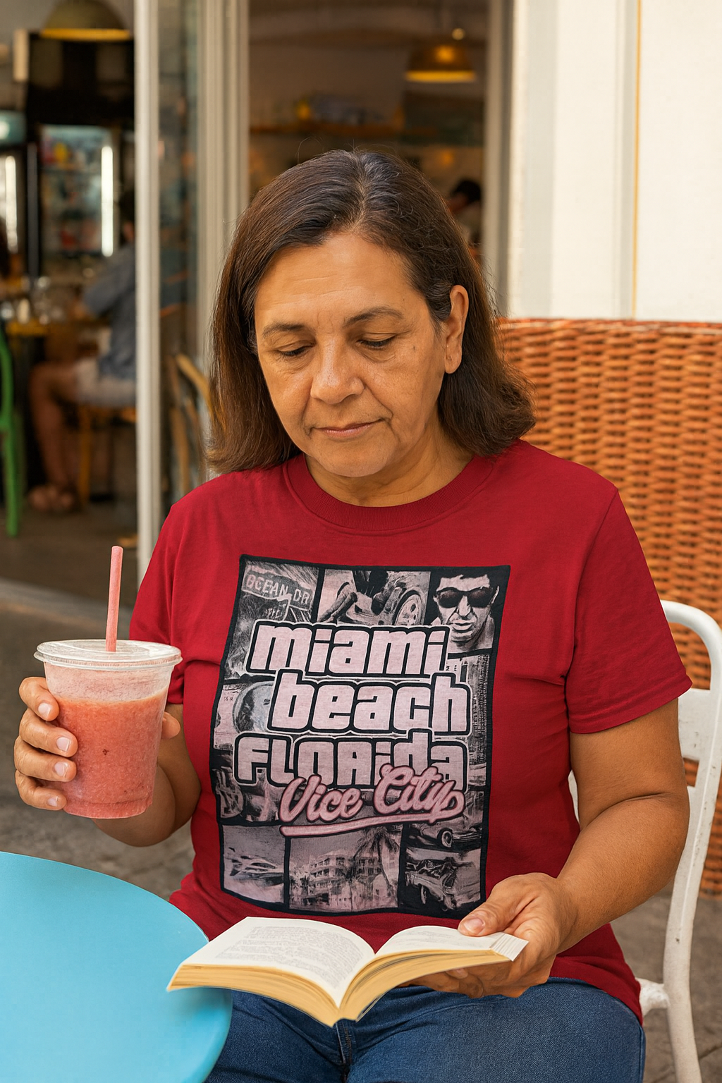 Miami Beach Florida Vice City - Trendy Retro T-Shirt - Image 4