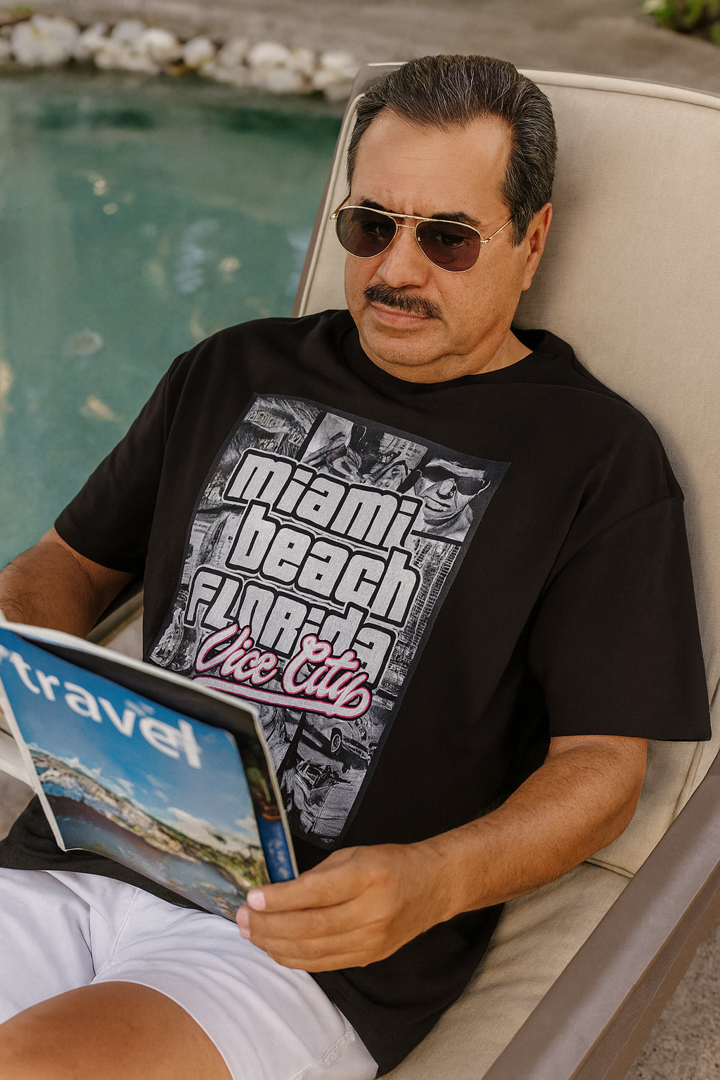 Miami Beach Vice City - Vibrant Graphic T-Shirt - Image 3