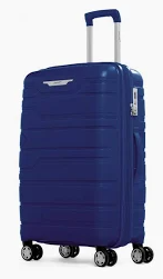 Gabiano Lightweight Black Carry-On Suitcase with Spinner Wheels - BLUE - Image 1