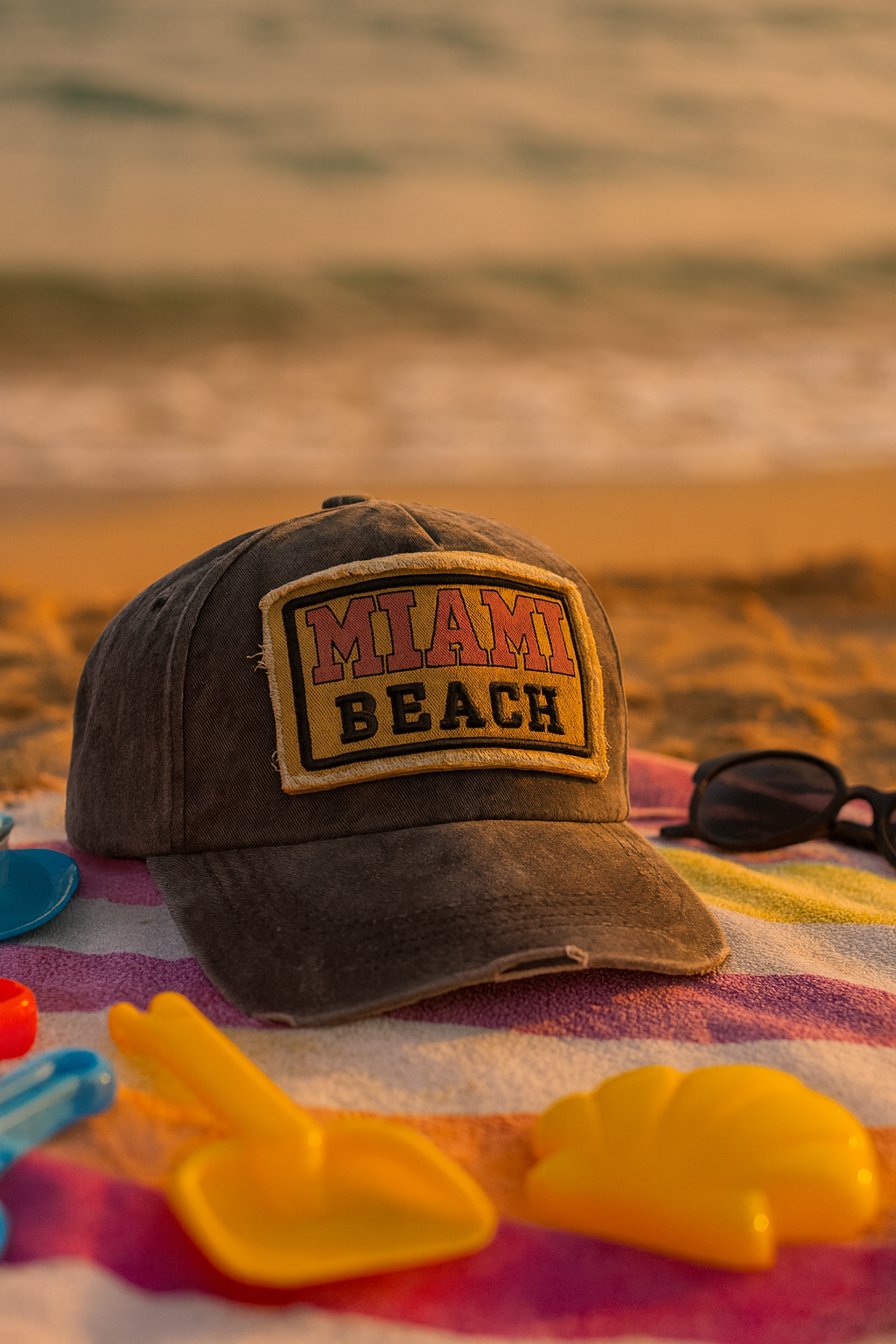 Vintage Miami Beach Distressed Cap - Stylish and Trendy - Image 4