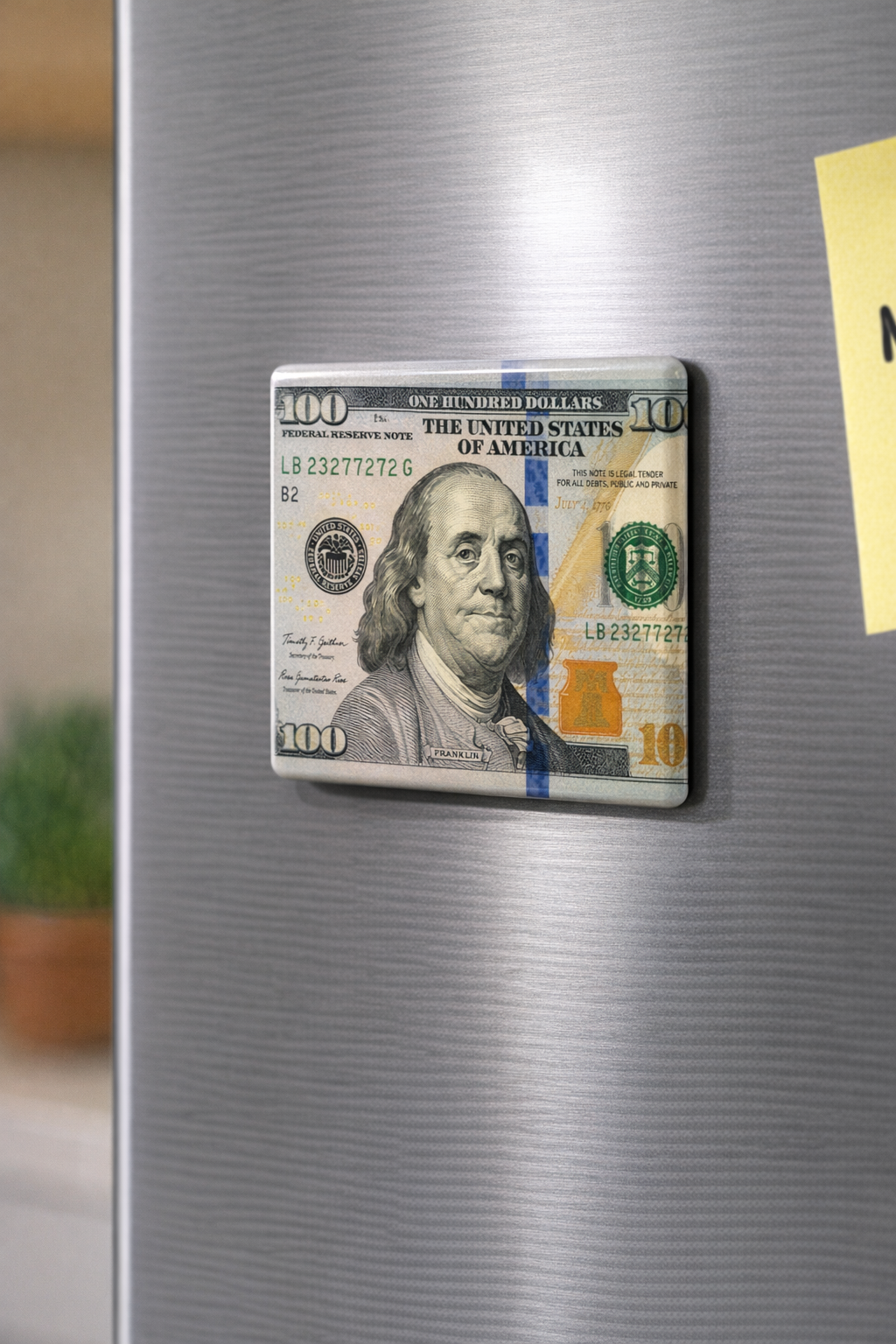 Miami Beach Souvenir Magnet - $100 Bill Design - Image 3