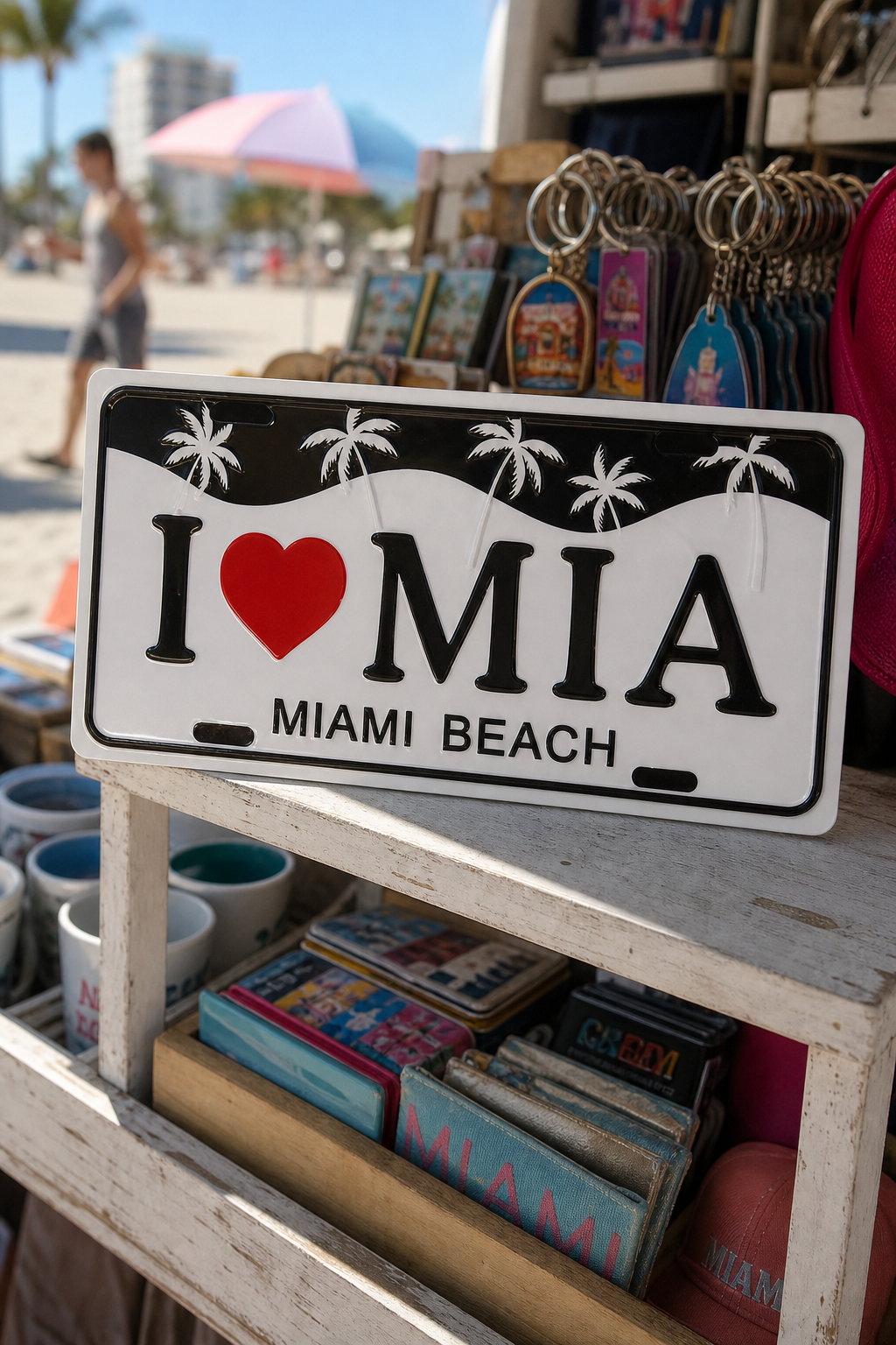 I Love MIA Miami Beach Souvenir Decorative Plate - 12 inch x 6 inch - 12 × 6 inches - Image 2